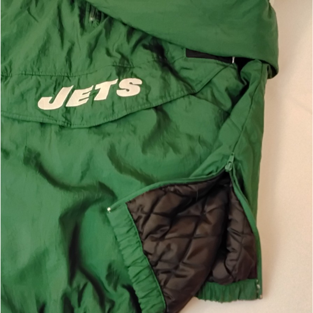 Vintage 90's NFL New York Jets Jacket Men's L 1/2 Zip Hooded Football #Z5805 - Picture 12 of 16